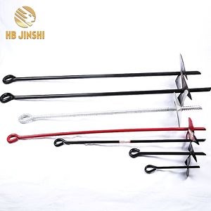 [Hot Item] Black Powder Coating Concrete Ground Screw Anchor Helix Earth Stakes