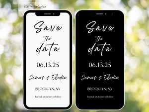 Digital Invite Electronic Save the Date, Minimal Save the Date E-invite Template, Electronic Save the Date Digital, Download Text Message - Etsy Canada