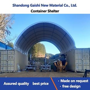 [Hot Item] Durable 20FT 40FT Container PVC-Coated Shelter Single Galvanized Steel Carport Garage Shipping Canopies Garages
