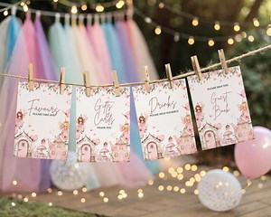 Fairy First Birthday Table Signage | Editable Canva Template | Set of 6, Digital Download - Etsy Canada