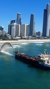 And she’s back! This dredging barge is hard at work restoring the Gold Coast beaches — We all remember how good the banks were last time! Here’s hoping it works some miracles again... Credits: @andrewshield Surfers: @chris_bennetts @louiehynd #SurfingAustralia #SharingTheStoke | Surfing Australia