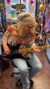 3K views · 40 reactions | Here is Xenia, a left-hander who plays right-handed playing a left-handed 1980 Rickenbacker 4001 modified with Bartonlini pickups. Playing through the Contessa CA15 Mini Bass tube amplifier | Vig Guitars | Facebook
