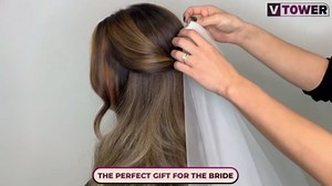 Bride to Be Sash and Veil – Exquisite Cascading Veil & Bride Sash Made of Soft Satin with Rainbow Letters, Safety Pin & Plastic Comb for Snug Fit - Cute Bachelorette Party Favors & Bridal Shower Gifts