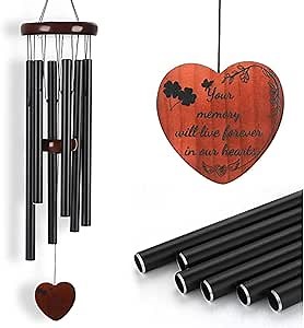 Wind Chimes Outdoor Deep Tone, Wind Chimes for Outside, 2023 Upgrade 32 Inch Large Memorial WindChimes Deep Tone for Loss of The Loved One, Deep Tone Chimes Sympathy Gifts for Decor Outdoor Garden