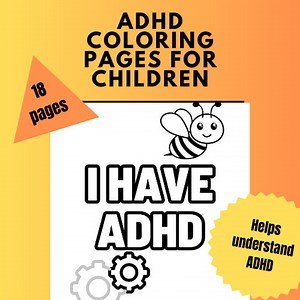 18 Printable Kids Coloring Pages ADHD Coloring Book for Children Coloring Pages - Etsy