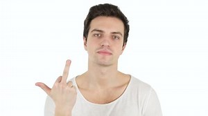 Man Showing Middle Finger Anger Outburst Stock Footage Video (100% Royalty-free) 25017530 | Shutterstock