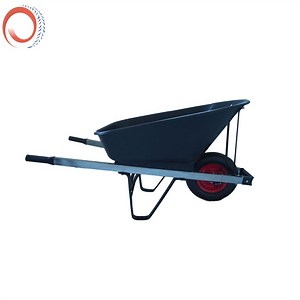 [Hot Item] Heavy Duty Steel Construction Wheelbarrow with Pneumatic Rubber Wheel Trolley Transport Cart