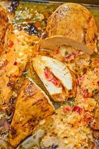 Roasted Pepper Stuffed Chicken Breast