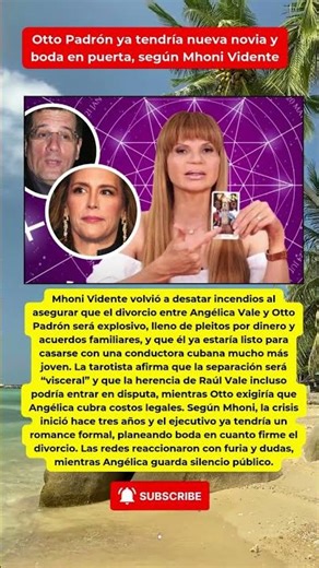 Otto Padrón ya tendría nueva boda lista, dice Mhoni #AngelicaVale #MhoniVidente