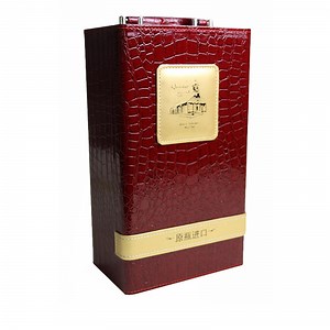 [Hot Item] Customized Design Vintage Style PU Leather Gift Boxes Wine Packaging Box