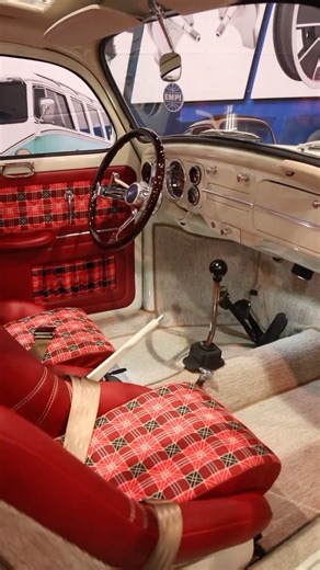 Check out the job @sewfine_interiors5280 did on this @empi_inc 1962 VW Bug. #thehogring #handmade #autoupholstery #upholstery #sewing #stitching #carinterior #hotrod #leatherwork #leathercraft #streetrod #leather #interiors #vwbeetle | TheHogRing.com