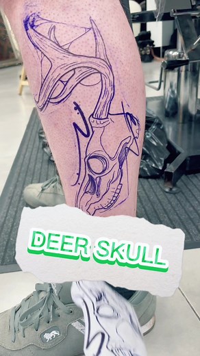 Deer skull for Owen - thanks! #tattoo #tattooideas #dotworktattoo #skull #darkart #ink #inked #deerskull #art