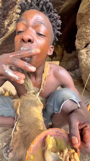 Hadzabe Tribe Daily Life | Youth and Elder Eating Together.#shorts #africa