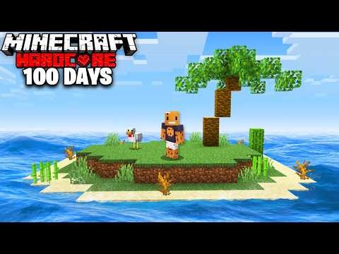I Survived 100 Days on a Deserted Island in Hardcore Minecraft