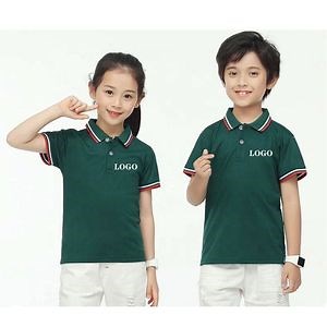 [Hot Item] Latest Eco-Friendly Polo Shirt Uniform Yarn Dyed Collar Pique Mesh Kids Polo Shirts