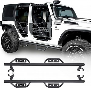 [Hot Item] Tubes Side Pedal Foot-Plate for Jeep Wrangler Jk 2007-2017 2018 4-Door Unlimited Sports Sahara Rubicon Rock Sliders Side Step Running Boards