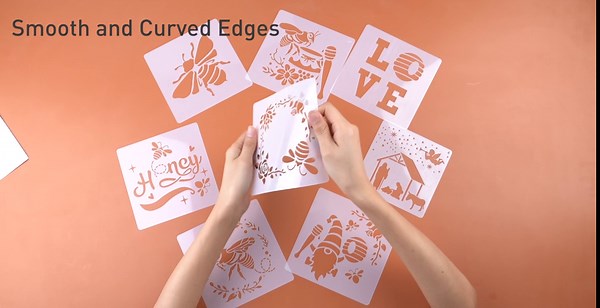 Landscape Stencils for Painting Reusable - 8 Pieces Captivating Bohemia Crafts for Wall Wood Greeting Card Paper Window SceneryDIY Creative Partner