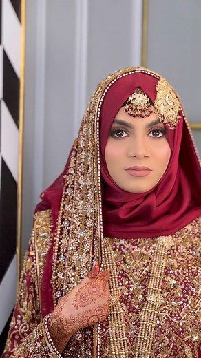 1.3K views · 22 reactions | Beautiful hijabi baraat bride by QB | Makeup by QB | Facebook
