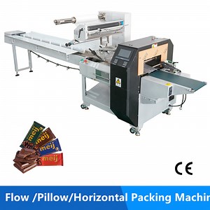 [Hot Item] High Speed Horizontal Wrapping Flow Pack Packing Machine Candy Bread Croissant Cookies Chocolate Bar Packaging Machine