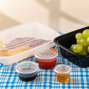 [Hot Item] 2oz Plastic Portion Cups with Secure Pet Lids for Easy Serving
