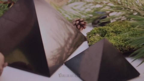 Shungite Stone Protection Pyramid 2" | Authentic Shungite Stones Protection Unpolished Pyramid 2 inches (5 cm) | Black Stone Crystal Pyramid for Whole House Protection and Meditation PN03