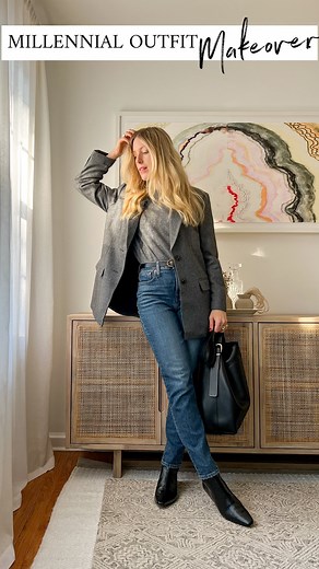 Stop saying skinny jeans are OUT 🛑👖✋ I’m for sure editing out skinny jeans from my clients’ closets that are low waisted, poor quality, ripped, fake looking whiskers / distressing, and too stretchy to the point where legs look like sausages …BUT… 👏🏻skinny👏🏻jeans👏🏻are👏🏻here👏🏻to👏🏻stay👏🏻 If you want to wear what you already have, try the updates in this reel as long as they fit the bill (not like I’m editing above) If you tossed all yours and want a great update (or if you’re like m