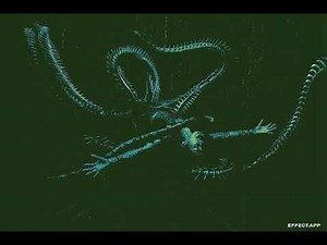 Metallic Alien Tentacles Ensnare a Girl