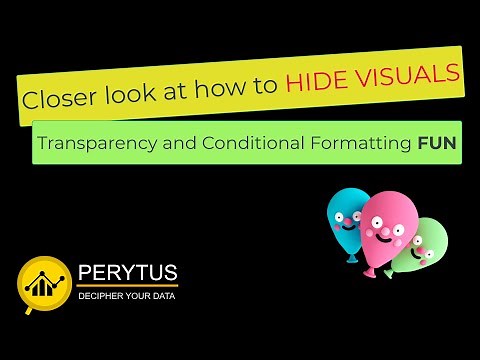 Color transparency and conditional formatting is VERY powerful Part 1 - Power BI