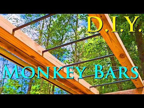 DIY How to Build Monkey Bars for Kids Swing Set