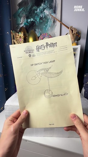 Harry Potter Golden Snitch Lamp ⚡️ #homedecor #reels #harrypotter #lamp #lights #homeaccessories #reelsplay #fbreels #interiordesign #diy #hogwarts #interiordecor #decoration #bedroomdecor | Home Junkie