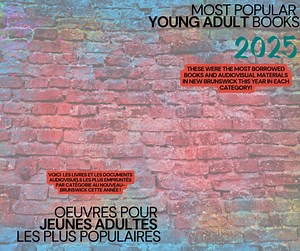 Take a look at the most borrowed book in each library category for 2025 in the province of New Brunswick. From regular print, large print, non-fiction, graphic novels, DVDs, picture books, board books, and more! 🤩🎉 --- Découvrez les livres les plus empruntés dans chaque catégorie de bibliothèque pour l'année 2025 dans la province du Nouveau-Brunswick. Livres imprimés en caractères normaux ou agrandis, ouvrages documentaires, romans graphiques, DVD, livres illustrés, livres cartonnés, et plus e