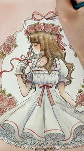 Painting process of Rose 🥀 Watercolor on Arches paper | Cherriuki