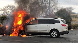 7K views · 182 reactions | CLARKSTON CAR FIRE: At 11:40 Saturday morning Asotin County Fire District #1 was dispatched to this car on fire at the Clarkston Golf & Country Club. Crews arrived to find flames coming from the car’s engine compartment. The owner says she smelled something funny and a pop before it started. No one was hurt. A nearby bush caught fire, but that was the only other damage. Video: Asotin County Fire District #1 | Big Country News Connection | Facebook