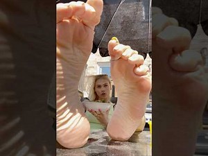 Amber teases you with her big feet while eating | Foot Tease Video