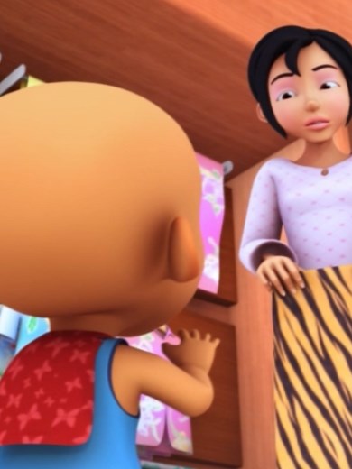 Kak Ros pilih kain untuk Ipin: pendapat kawan-kawan?