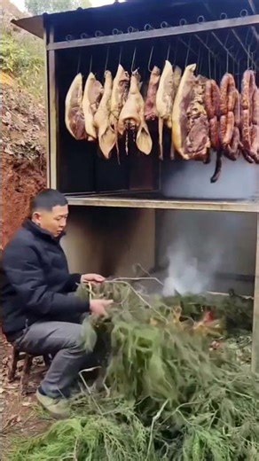 Pork smoking process