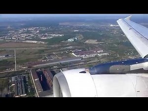Посадка в Пулково А319 Уральские авиалинии
