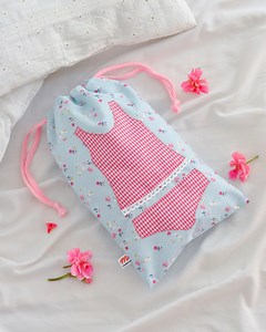 Cotton Fabric Drawstring Bag to Store Lingerie and Underwear, for Girls and Moms. - Etsy