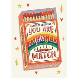 Congratulations Your Are Engayged Perfect Match - Engagement Card