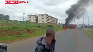 Uganda-bound truck burnt along southern bypass. | Nairobi News