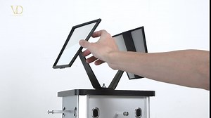 Rotating Glasses Display Stand Sunglasses Holder Organizer Rack Eyeglass Turning Commercial Display Stand with Mirror for 44 Pairs of Glasses