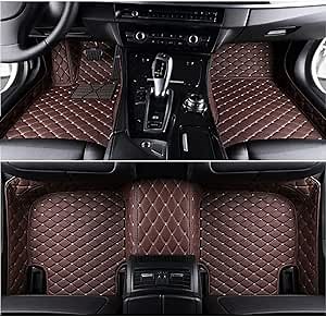 Custom Luxury Floor Car Floor Mats Compatible with BMW All Models 1998-2023 (Dark Brown)