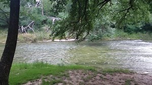 Squaw Creek is flowing good! Time for inner tubes! | Tres Rios RV Resort