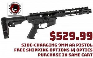 Foxtrot Mike 7" Glock Style Side Charging 9mm AR Pistol w/SBA3 Brace $529.99