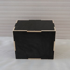 [Hot Item] Powerlifting Fitness Training Black Antislip Jump Boxes Wooden Plyo Boxes