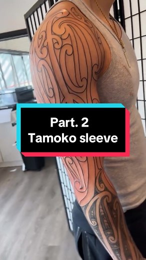 Maori Lion Tattoo Outline - Tamoco Sleeve Part 2