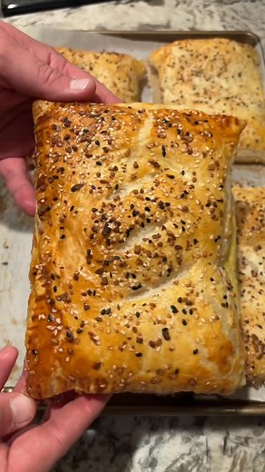 Homemade Ham and Cheese Hot Pockets! The beauty of these kinds of recipes is that you can fill them with ANYTHING, which is perfect this time of year with the amount of leftovers we have! These hot pockets are light and flaky and packed full of cheese and ham! A 10/10 if you ask me! Y’all really gotta try this one!! #leftovers #homemade #easyrecipe #tasty #food #fy | Big Eric’s BBQ