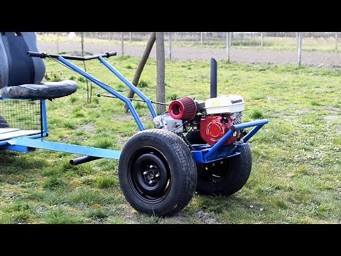 Homemade 6.5 HP Motocultivator from Car Parts