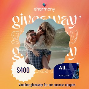 💥 GIVEAWAY 💥 If you’ve found success with eharmony, this message is for YOU. We’re celebrating our successful couples by giving away a $400 voucher to be used with Accor Group, redeemable at over 210 hotels and restaurants across Australia, New Zealand and Fiji – a real treat for you and your partner! For the chance to win, follow the steps below to join our Success Couple community: 💕 Follow @eharmonyAU 💕 Comment on the post tagging your partner/with your partner's name (or alternatively, i