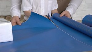 Boy Cutting Blue Wrapping Paper Packing: стоковое видео (без лицензионных платежей), 1023740917 | Shutterstock
